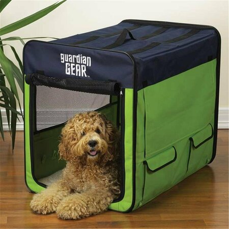 PET PALS Guardian Gear Collapsible Crate Med Lime-Blue S PE392020